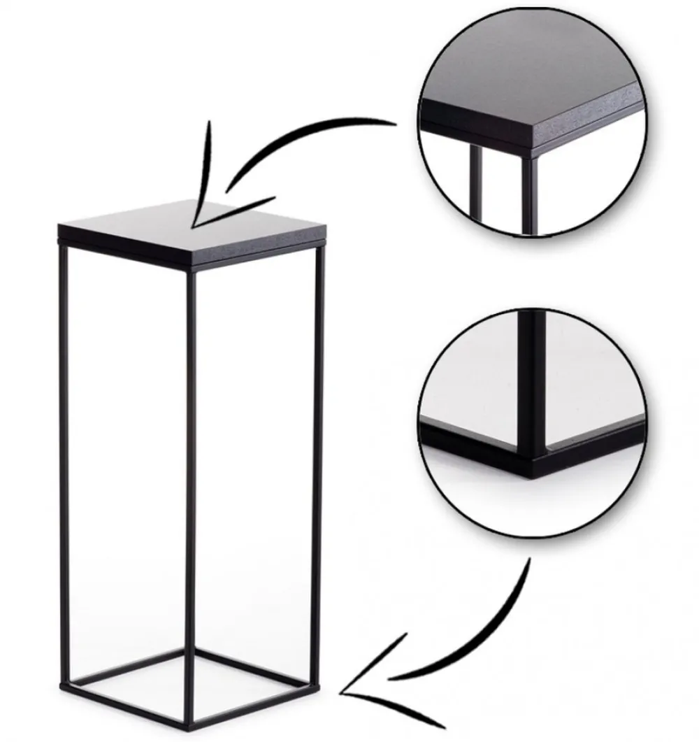 Kwietnik stojący 60 cm BasicLoft czarny * HowHomely Online