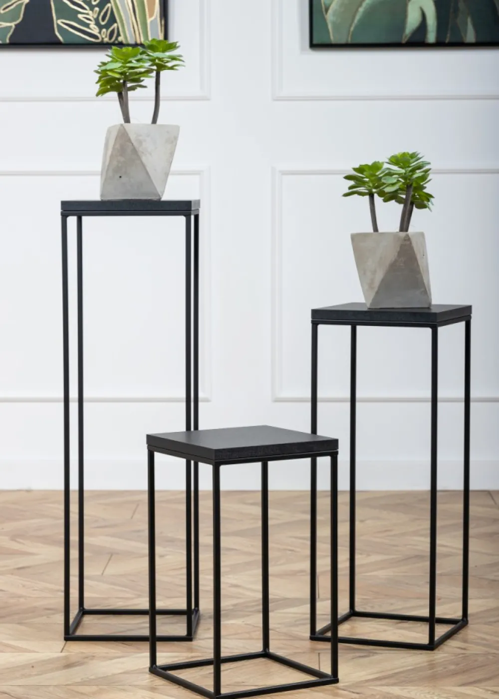 Kwietnik stojący 60 cm BasicLoft czarny * HowHomely Online