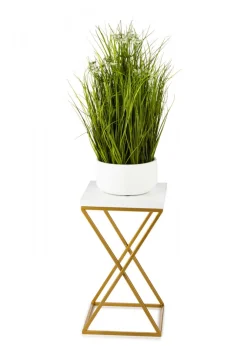 Kwietnik stojący 40 cm blat białym metal GLAM * HowHomely New