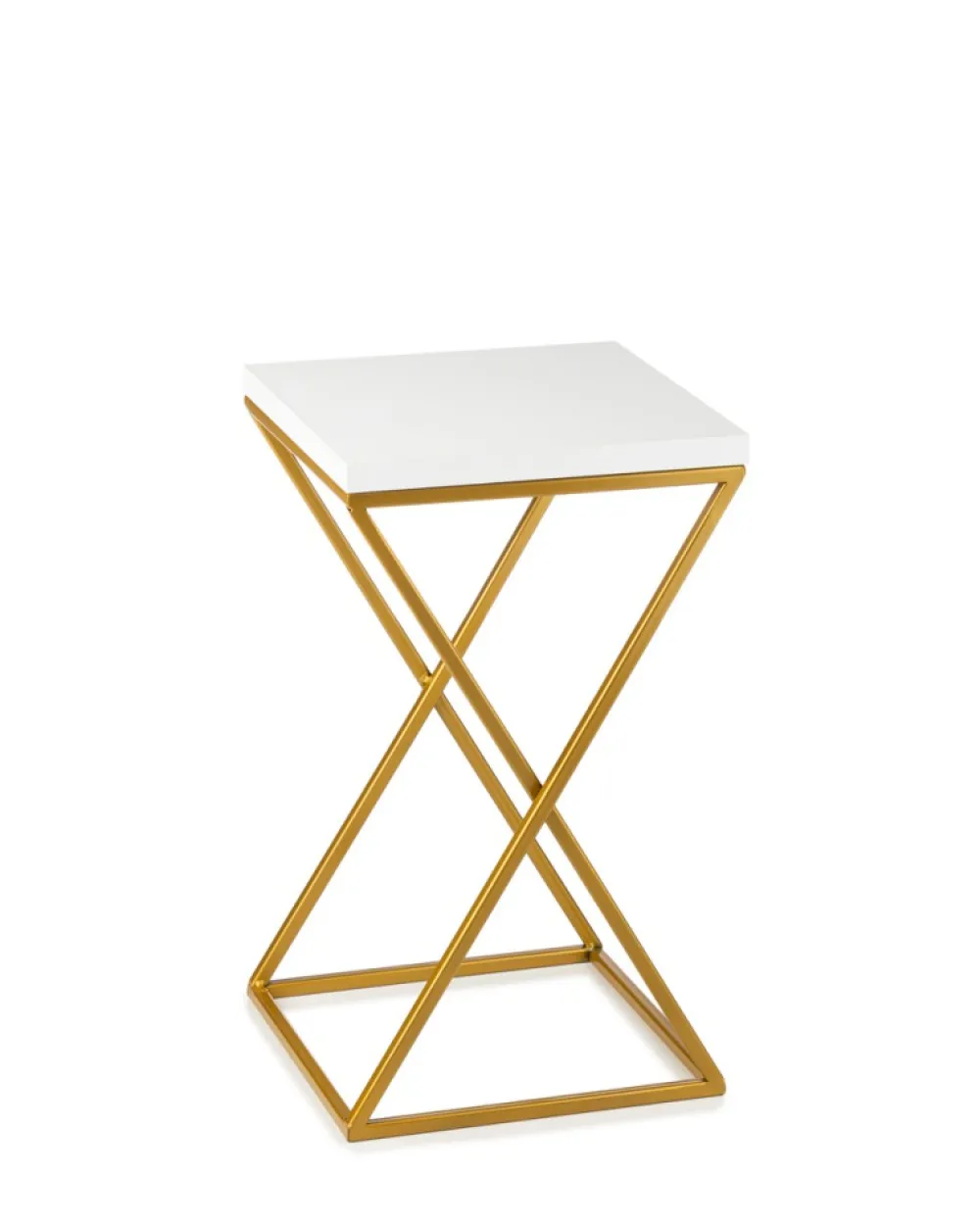 Kwietnik stojący 40 cm blat białym metal GLAM * HowHomely New