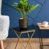 Kwietnik stojący 40 cm blat czarno złoty LOFT * HowHomely Clearance
