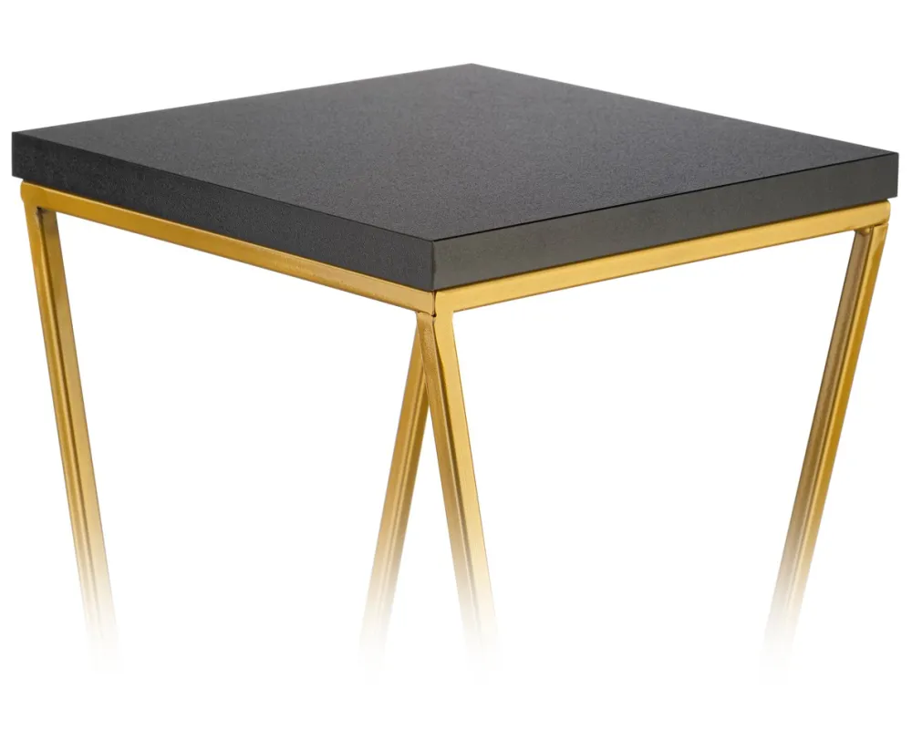 Kwietnik stojący 40 cm blat czarno złoty LOFT * HowHomely Clearance