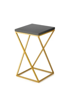 Kwietnik stojący 40 cm blat czarno złoty LOFT * HowHomely Clearance