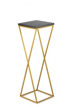 Kwietnik stojący 70 cm blat czarny LOFT metalowy * HowHomely Discount