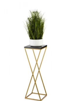 Kwietnik stojący 70 cm blat czarny LOFT metalowy * HowHomely Discount