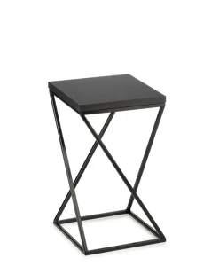 Kwietnik stojący 40 cm blat MDF czarny LOFT * HowHomely New