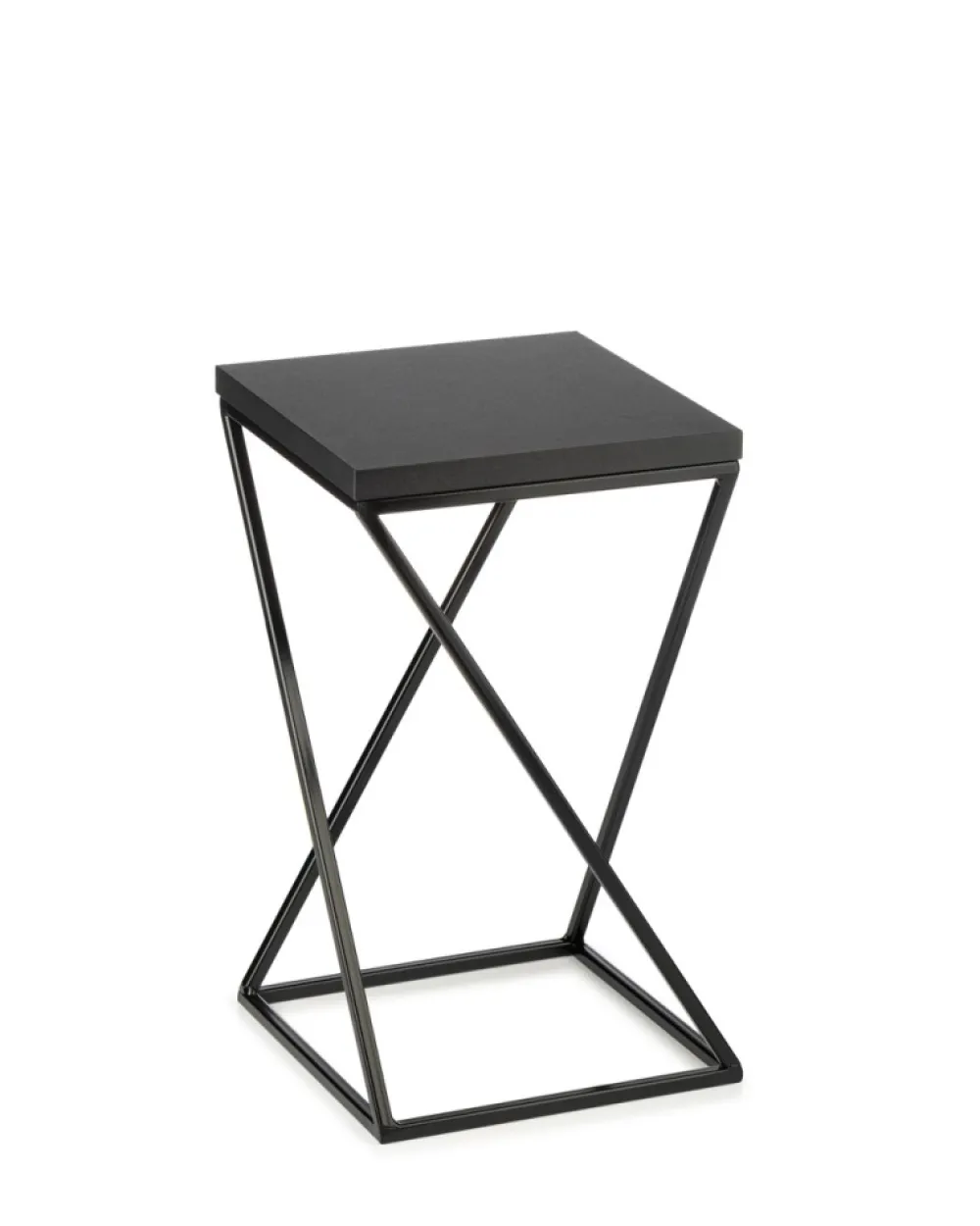 Kwietnik stojący 40 cm blat MDF czarny LOFT * HowHomely New
