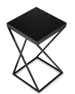 Kwietnik stojący 40 cm blat MDF czarny LOFT * HowHomely New