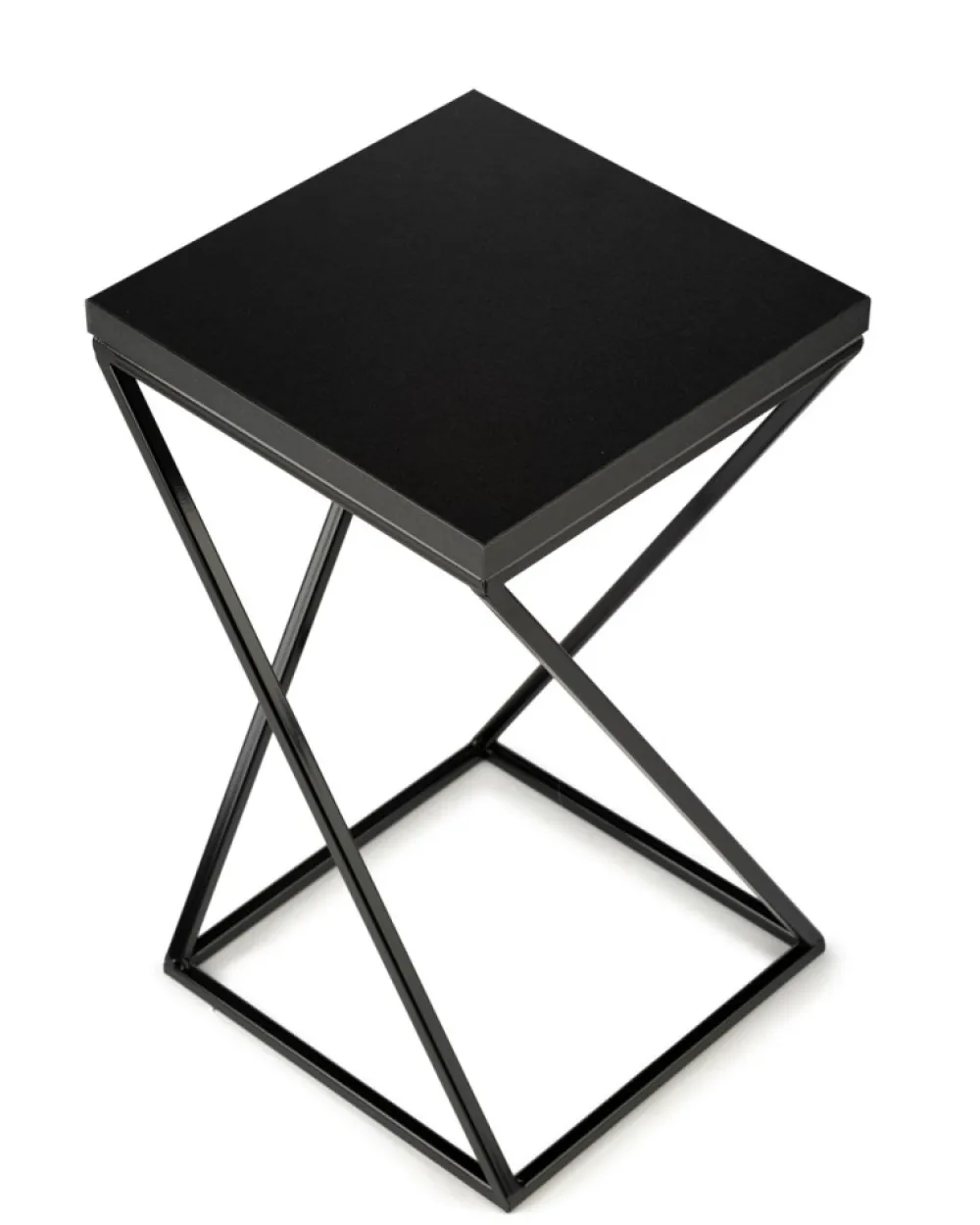 Kwietnik stojący 40 cm blat MDF czarny LOFT * HowHomely New