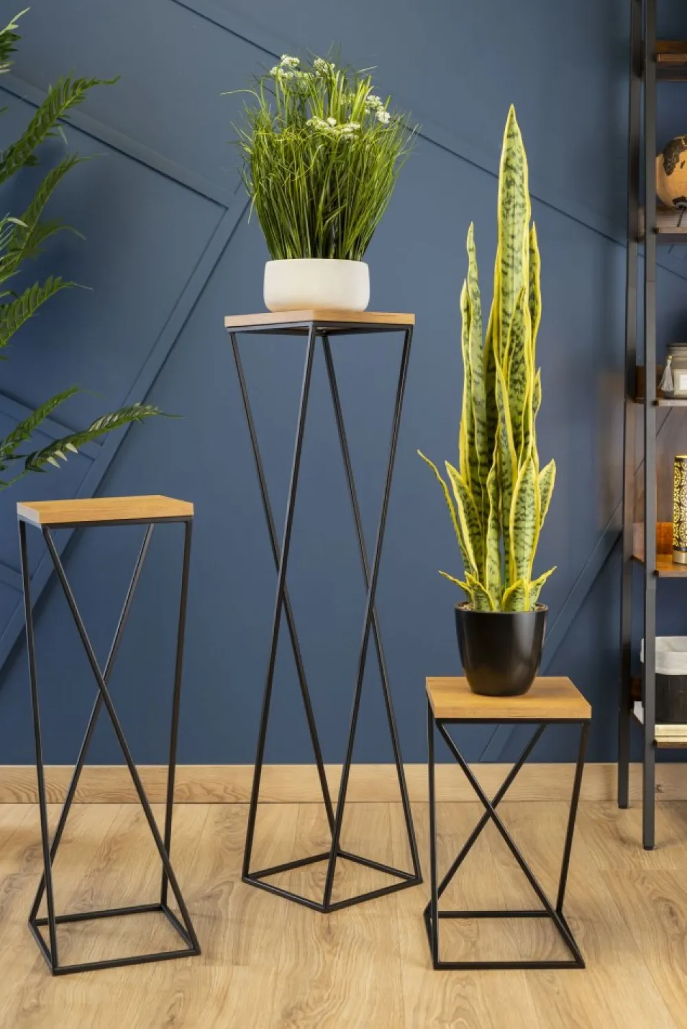 Kwietnik stojący 70 cm z blatem LOFT na kwiaty * HowHomely Hot