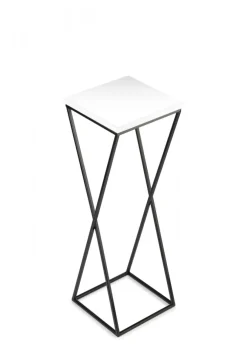 Kwietnik stojący LOFT 70 cm z blatem MDF metal * HowHomely Best