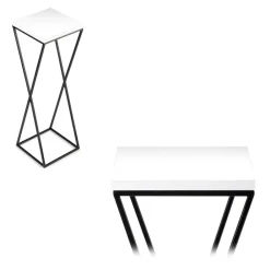 Kwietnik stojący LOFT 70 cm z blatem MDF metal * HowHomely Best