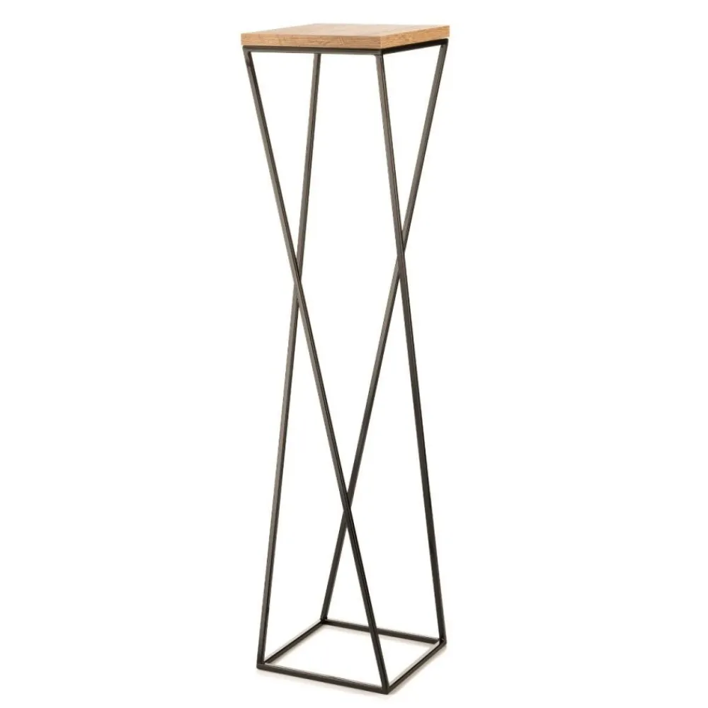 Kwietnik stojący metal 100 cm LOFT Lancelot MDF * HowHomely