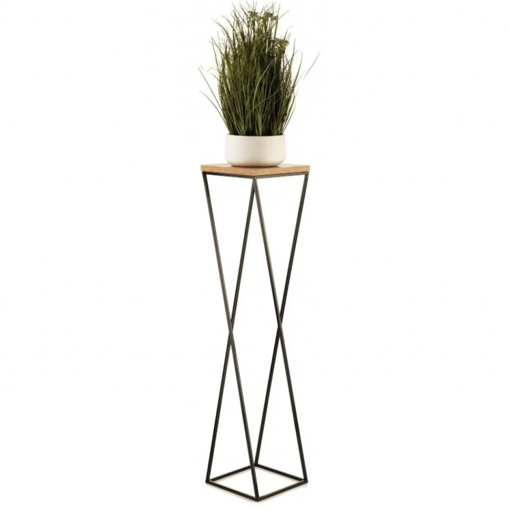 Kwietnik stojący metal 100 cm LOFT Lancelot MDF * HowHomely