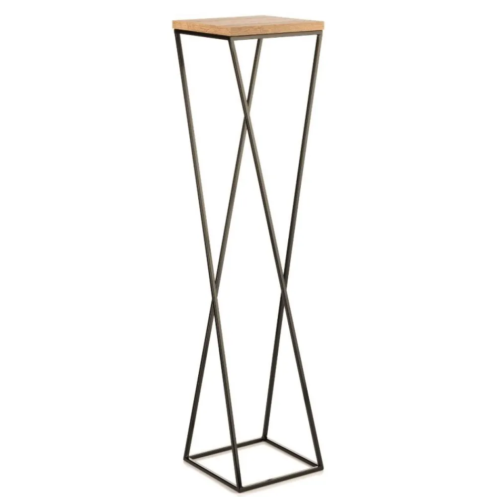Kwietnik stojący metal 100 cm LOFT Lancelot MDF * HowHomely