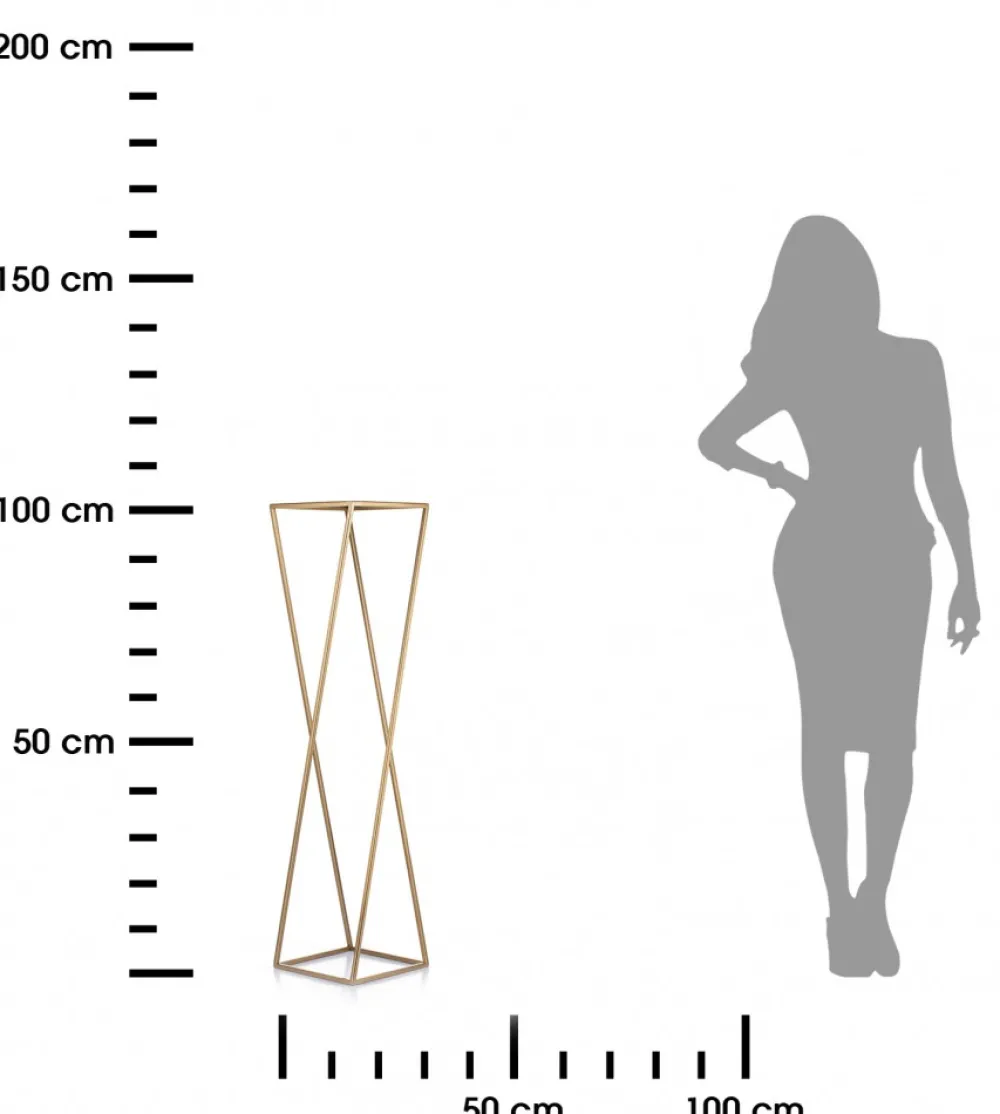 Kwietnik stojący na kwiaty 100 cm złoty GLAM * HowHomely