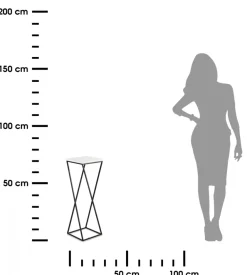 Kwietnik stojący na kwiaty LOFT 70 cm z blat biały * HowHomely Hot