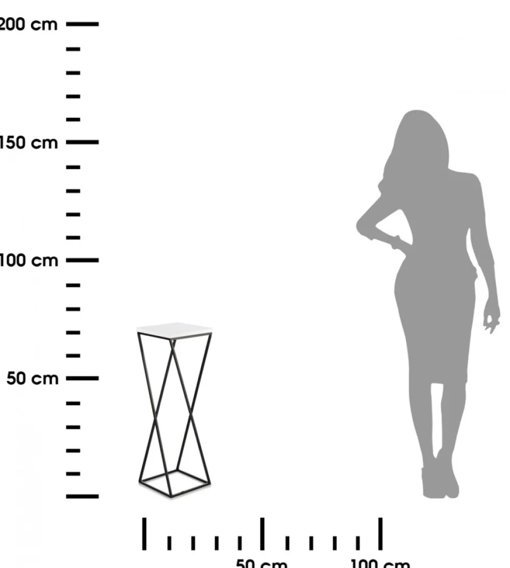 Kwietnik stojący na kwiaty LOFT 70 cm z blat biały * HowHomely Hot