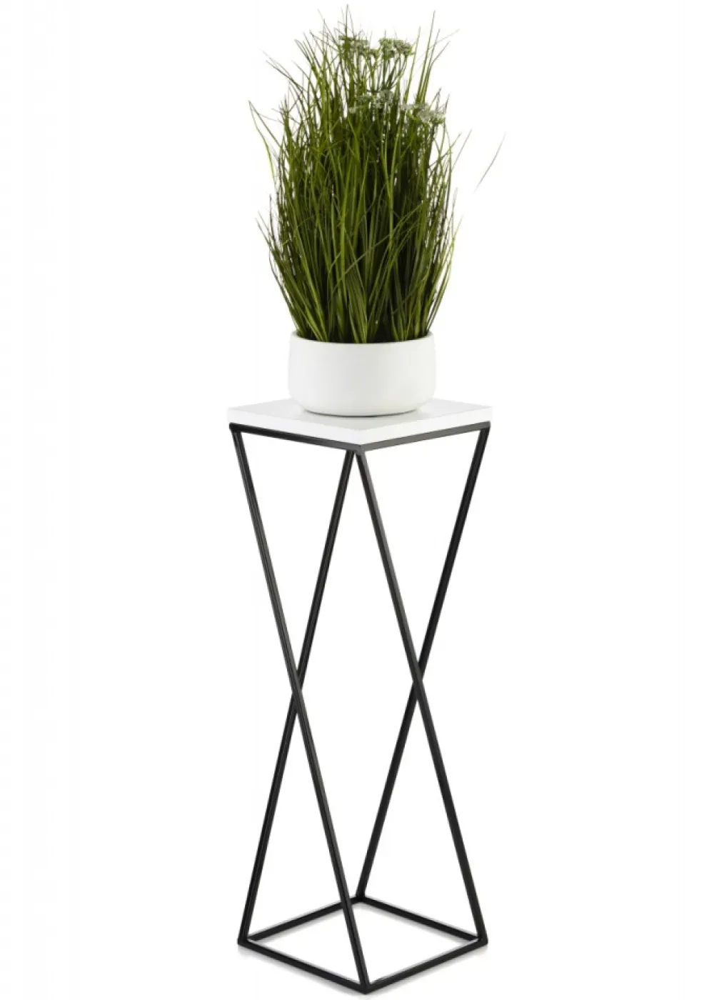 Kwietnik stojący na kwiaty LOFT 70 cm z blat biały * HowHomely Hot