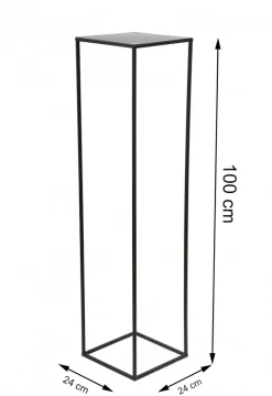 Kwietnik stojący nowoczesny 100 cm czarny LOFT * HowHomely Sale