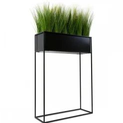 Kwietnik stojący skrzynia czarna 90 cm LOFT * HowHomely