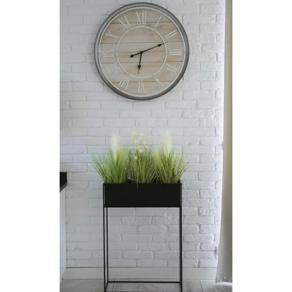 Kwietnik stojący skrzynia czarna 90 cm LOFT * HowHomely
