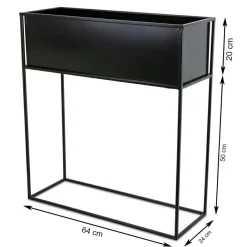 Kwietnik stojący skrzynia czarna 70 cm LOFT * HowHomely Outlet