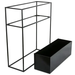 Kwietnik stojący skrzynia czarna 70 cm LOFT * HowHomely Outlet