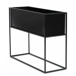 Kwietnik stojący skrzynia czarna 50 cm LOFT * HowHomely Outlet