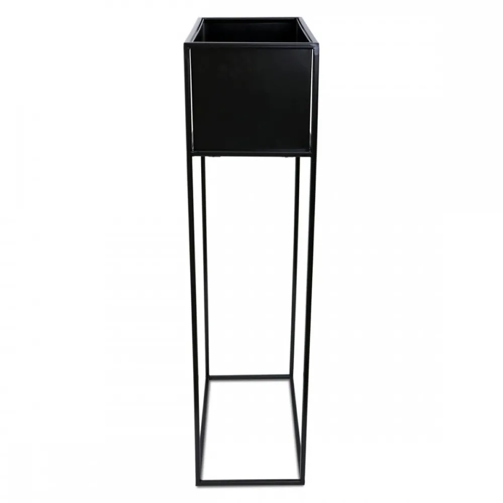 Kwietnik stojący skrzynia czarny 90 cm LOFT * HowHomely Best