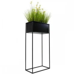 Kwietnik stojący skrzynia czarny 90 cm LOFT * HowHomely Best