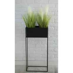 Kwietnik stojący skrzynia czarny 90 cm LOFT * HowHomely Best