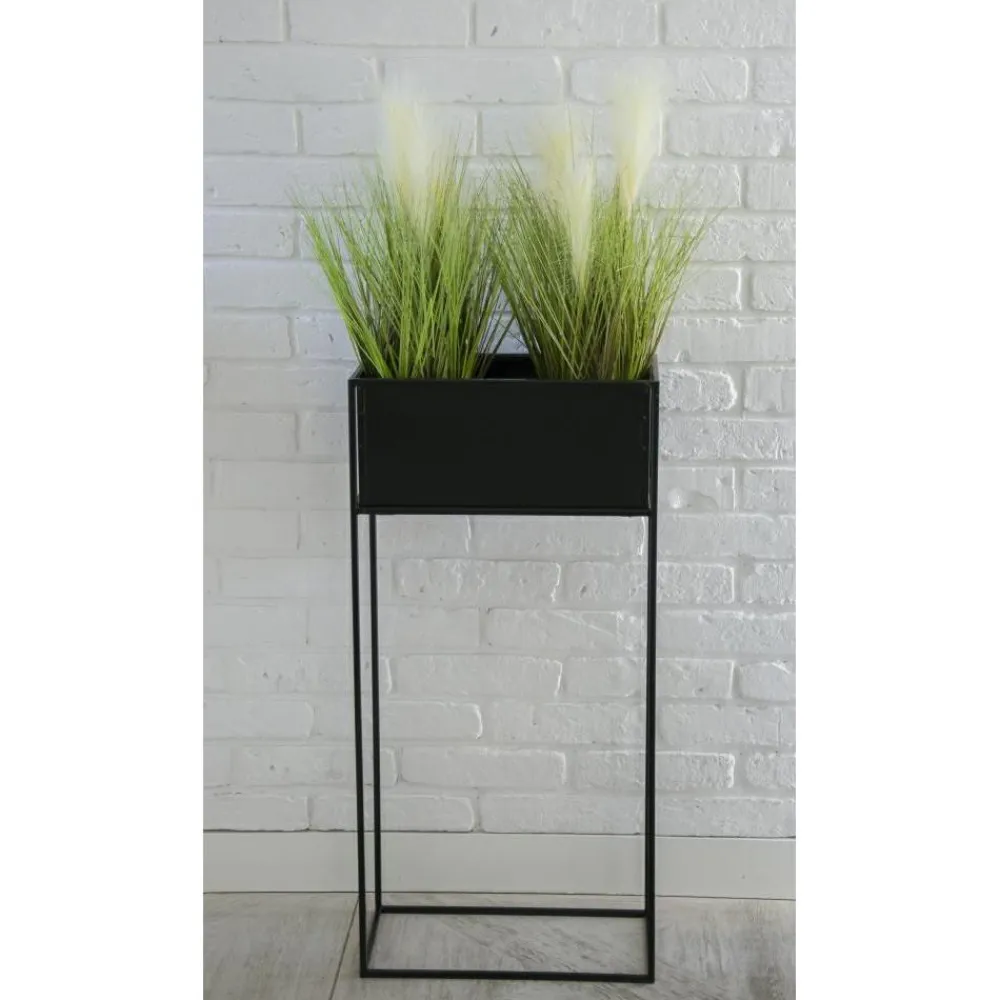 Kwietnik stojący skrzynia czarny 90 cm LOFT * HowHomely Best