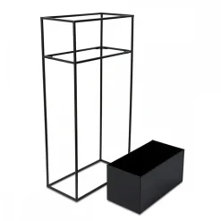 Kwietnik stojący skrzynia czarny 90 cm LOFT * HowHomely Best