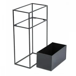 Kwietnik stojący skrzynia czarny 70 cm LOFT * HowHomely Clearance