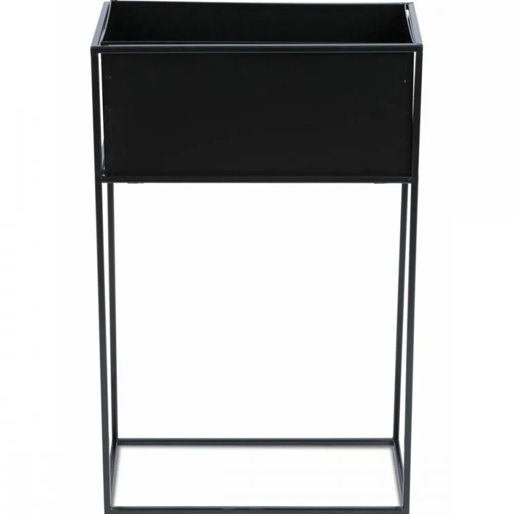 Kwietnik stojący skrzynia czarny 70 cm LOFT * HowHomely Clearance