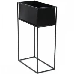 Kwietnik stojący skrzynia czarny 70 cm LOFT * HowHomely Clearance