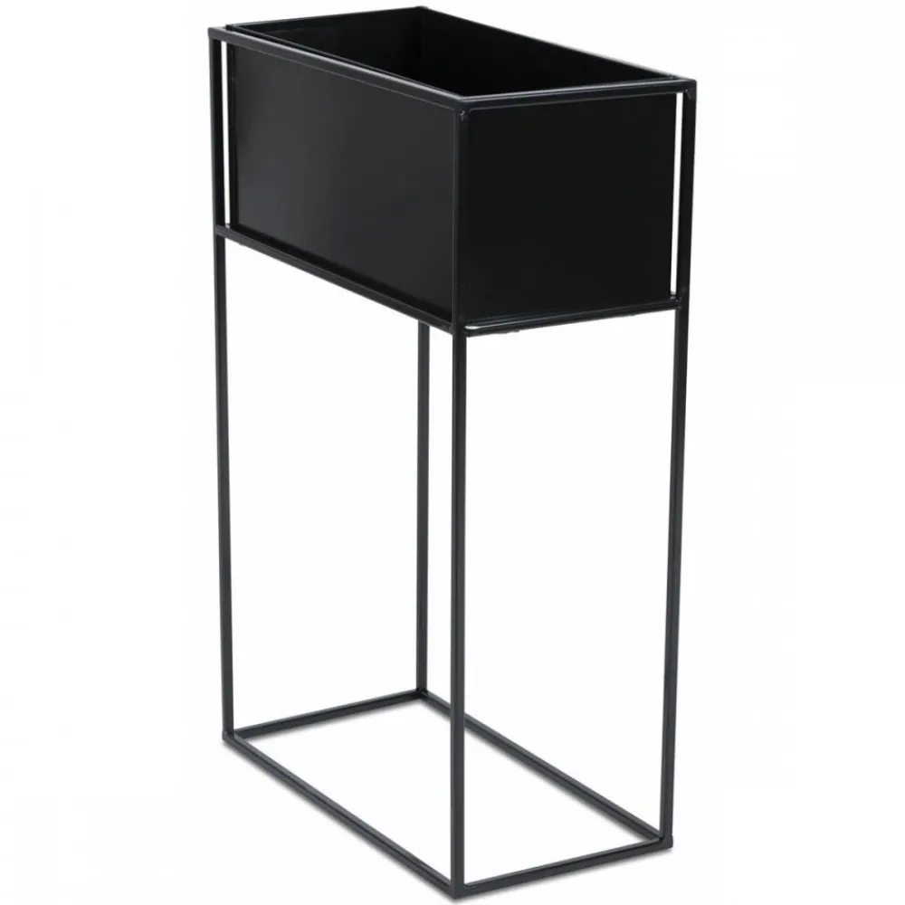 Kwietnik stojący skrzynia czarny 70 cm LOFT * HowHomely Clearance