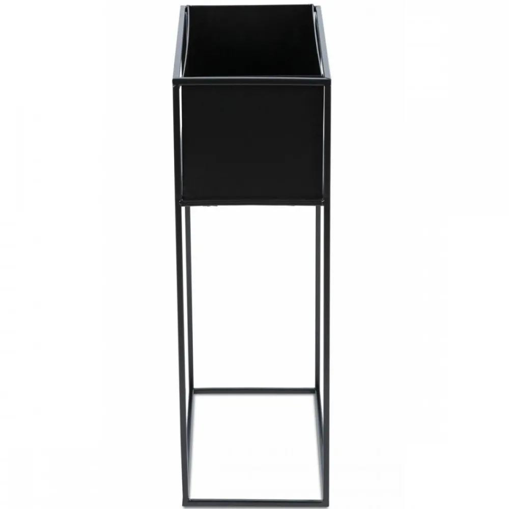 Kwietnik stojący skrzynia czarny 70 cm LOFT * HowHomely Clearance