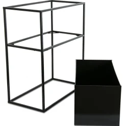 Kwietnik stojący skrzynia czarny 50 cm LOFT * HowHomely Best