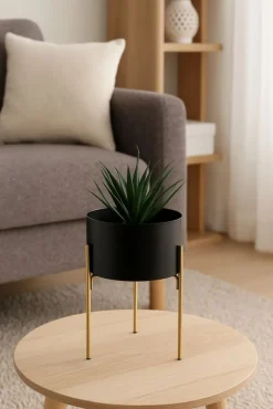 Kwietnik stojący stojak 20 cm metal LOFT * HowHomely Online