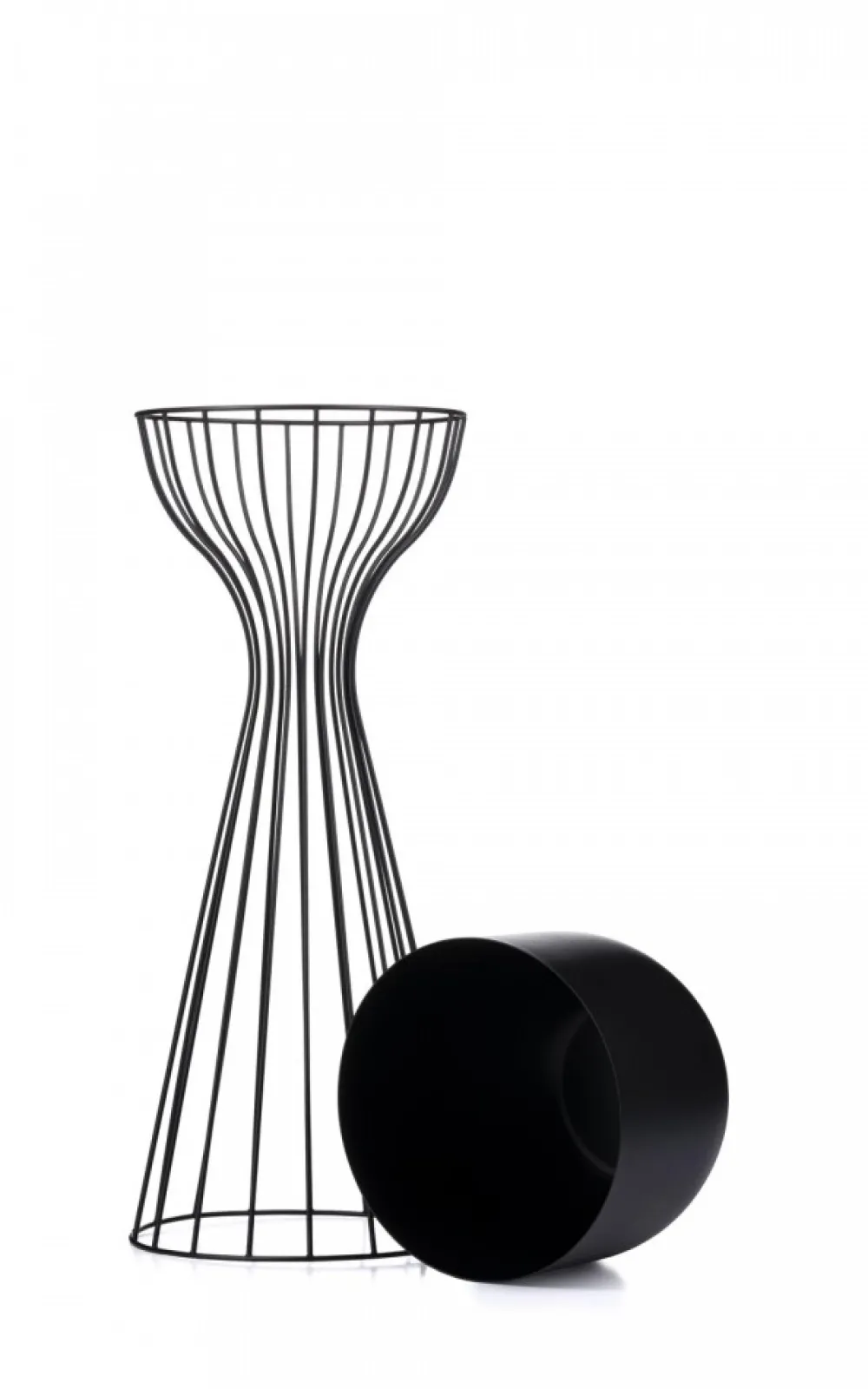 Kwietnik stojący z osłonką 56 cm LOFT metal * HowHomely Outlet