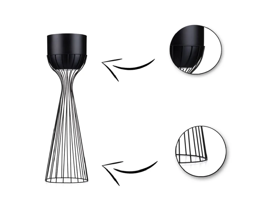 Kwietnik stojący z osłonką 56 cm LOFT metal * HowHomely Outlet