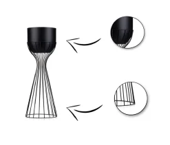 Kwietnik stojący z osłonką 46 cm LOFT metal * HowHomely Sale