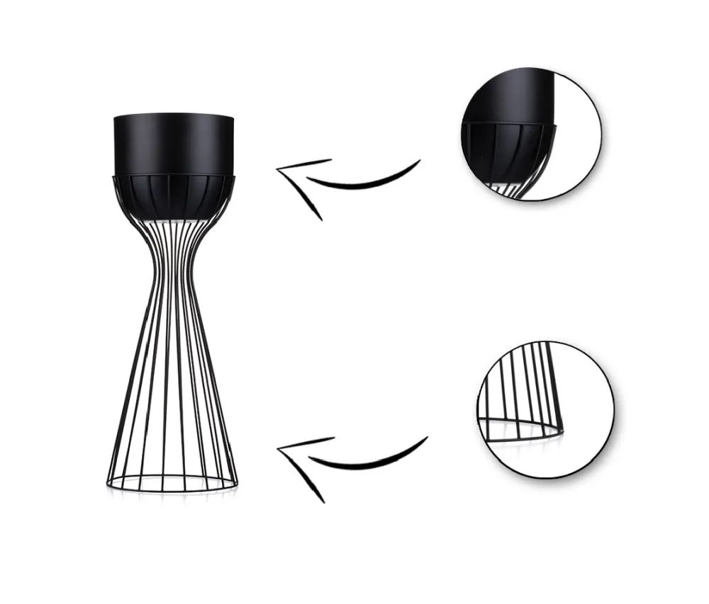 Kwietnik stojący z osłonką 46 cm LOFT metal * HowHomely Sale