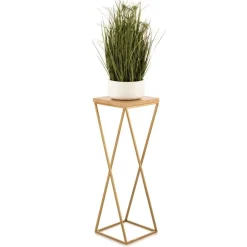 Kwietnik stojący złoty na kwiaty 70 cm metal GLAMOUR * HowHomely Hot