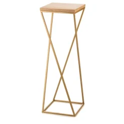 Kwietnik stojący złoty na kwiaty 70 cm metal GLAMOUR * HowHomely Hot