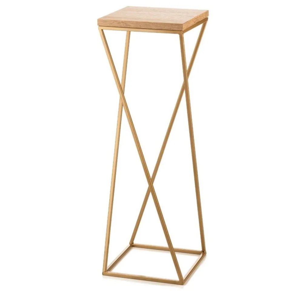 Kwietnik stojący złoty na kwiaty 70 cm metal GLAMOUR * HowHomely Hot
