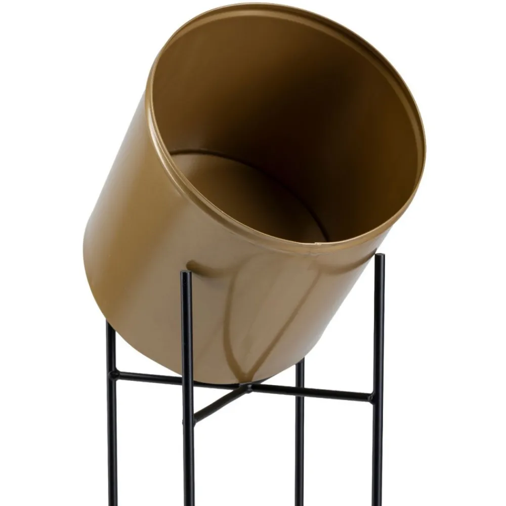 Kwietnik z osłonka 75 cm czarno złoty GALMOUR * HowHomely Outlet