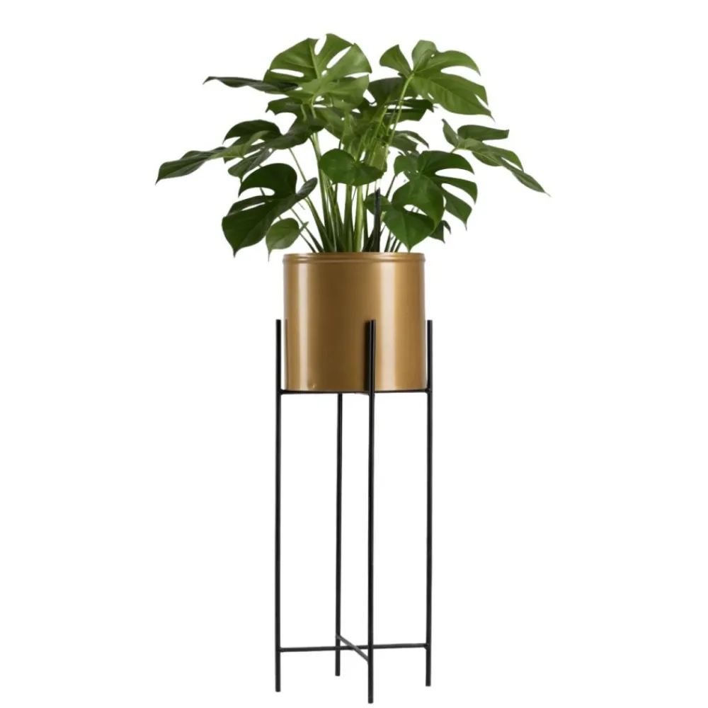 Kwietnik z osłonka 75 cm czarno złoty GALMOUR * HowHomely Outlet
